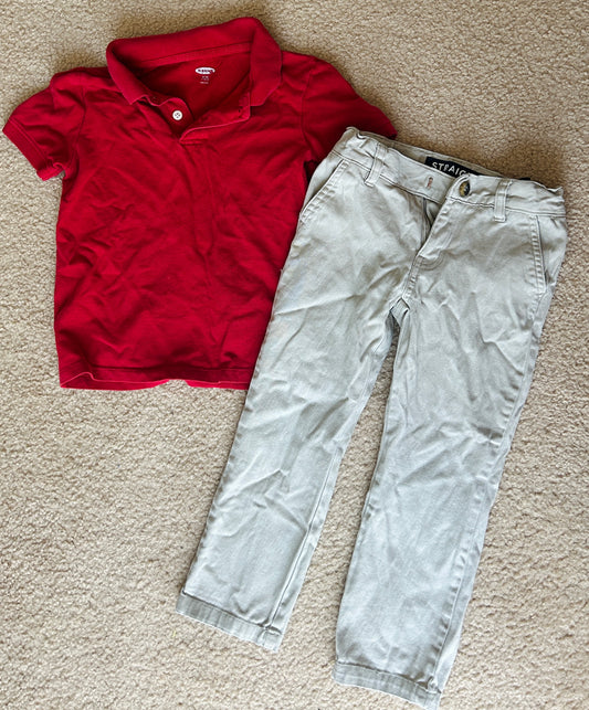 #15 ON/French Toast 5t Polo/Khakis Bundle