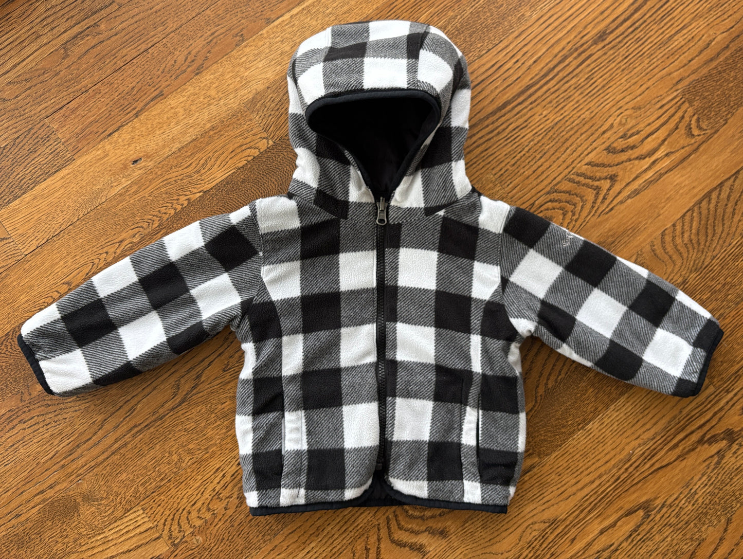 #103 • Boys • 24m • Columbia • Reversible Black Fleece Lined Puffer Coat