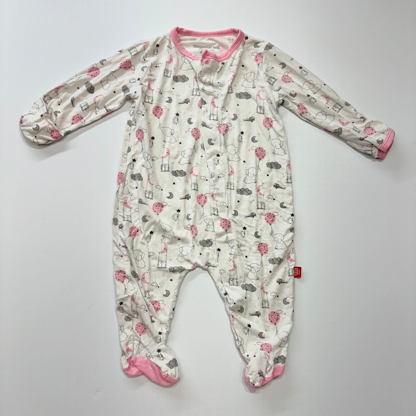 Seller 189 Girls 0-3m Magnetic Me Modal Footie Pajamas GUC