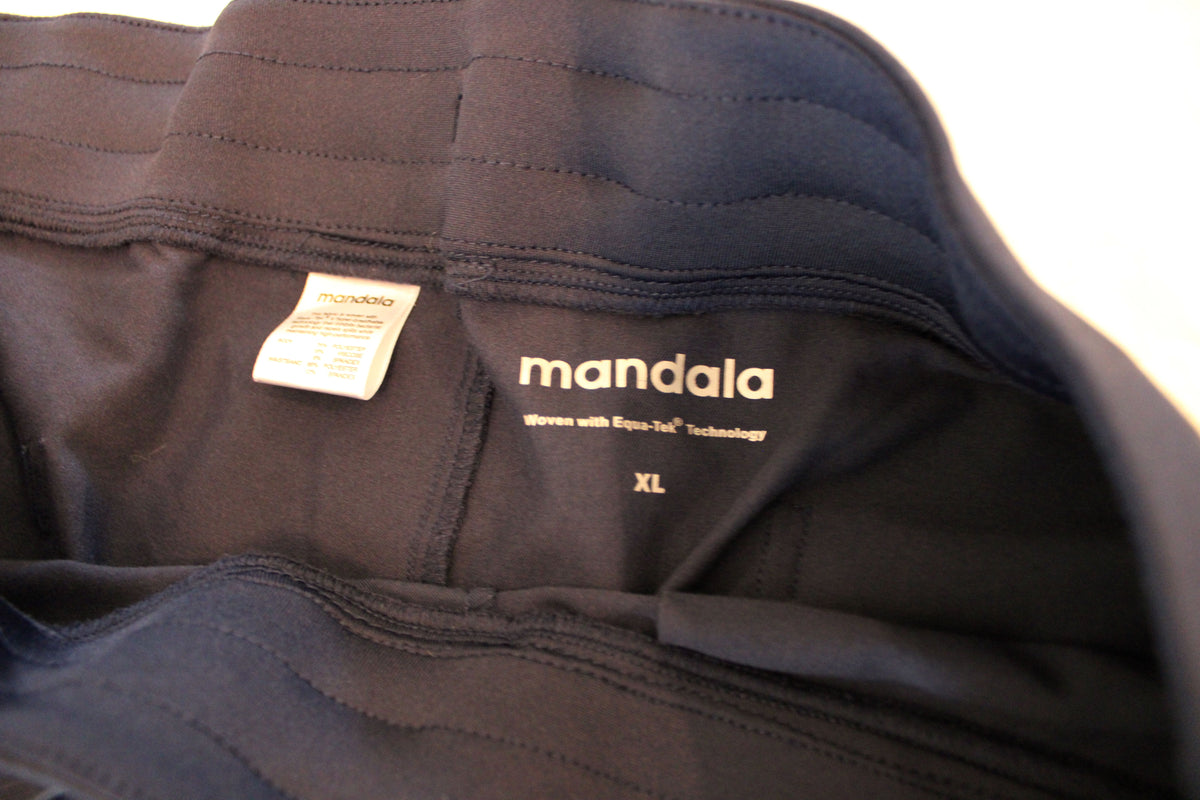 #168 XL women's Mandala jogger scrub pants - navy