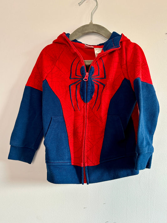 #48 Spider Man Red & Blue Zip up Hoodie 3T
