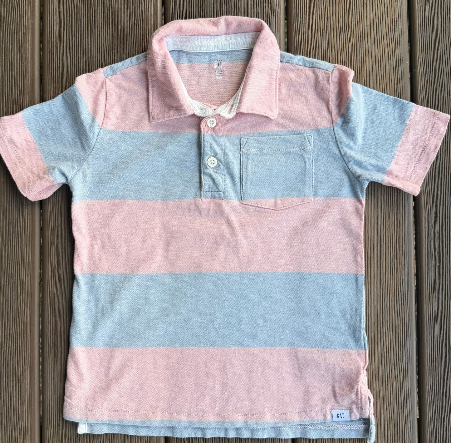 #28 REDUCED Gap Boys Striped Polo Size 5