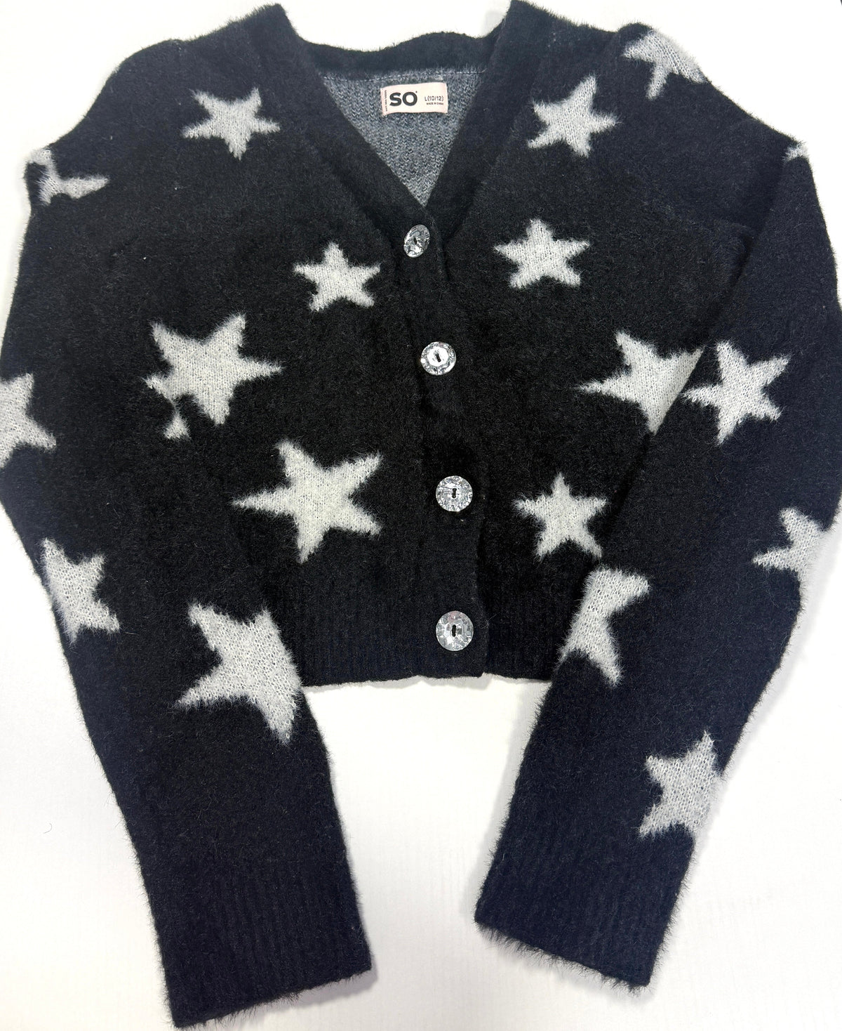 144 Girls SO size Large Star Cardigan
