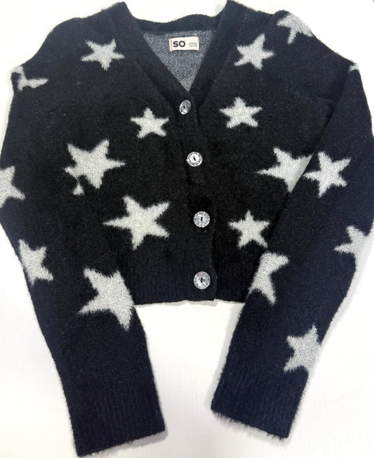 144 Girls SO size Large Star Cardigan