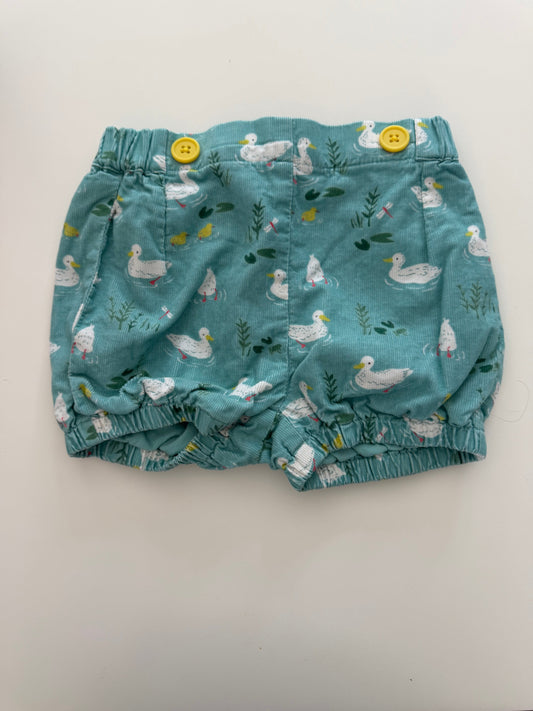 *reduced* #117, Girls 18M, Boden corduroy bubble shorts, duck pond print, VGUC