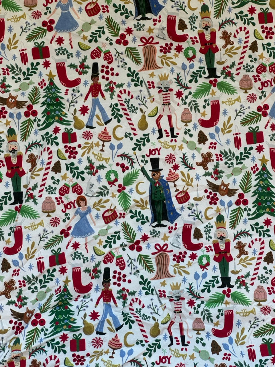 #82 Pottery Barn Rifle Paper Co. Nutcracker Organic Crib Sheet