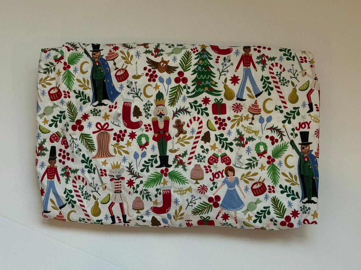 #82 Pottery Barn Rifle Paper Co. Nutcracker Organic Crib Sheet
