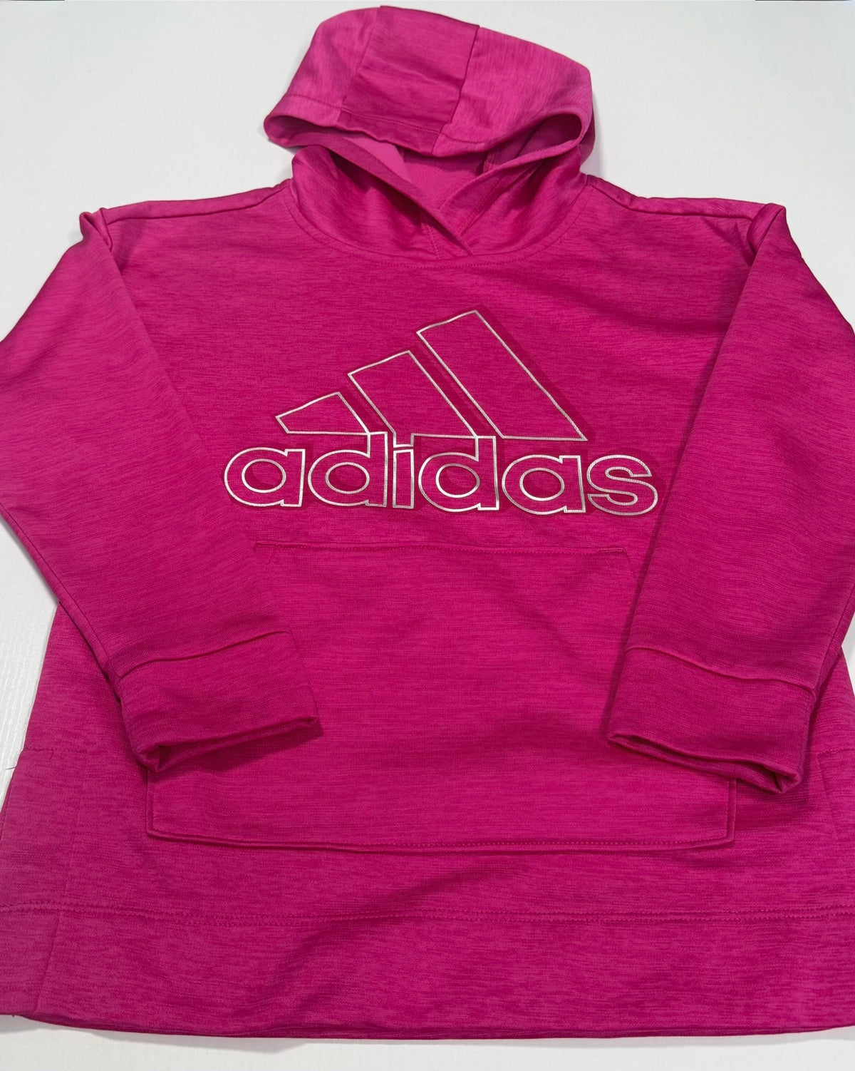 155 Girls Pink Adidas Hoodie VGUC - fits like a Large (tags cut out)