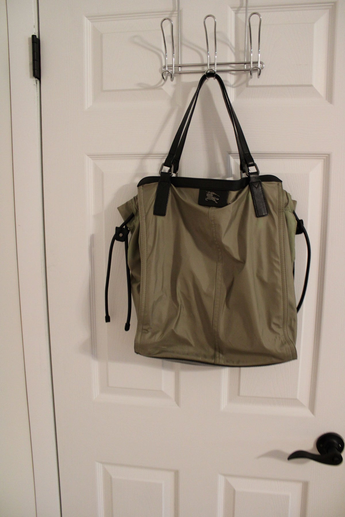 #168 Burberry Nylon Buckleigh packable totebag in beige (originally purchased for $345)