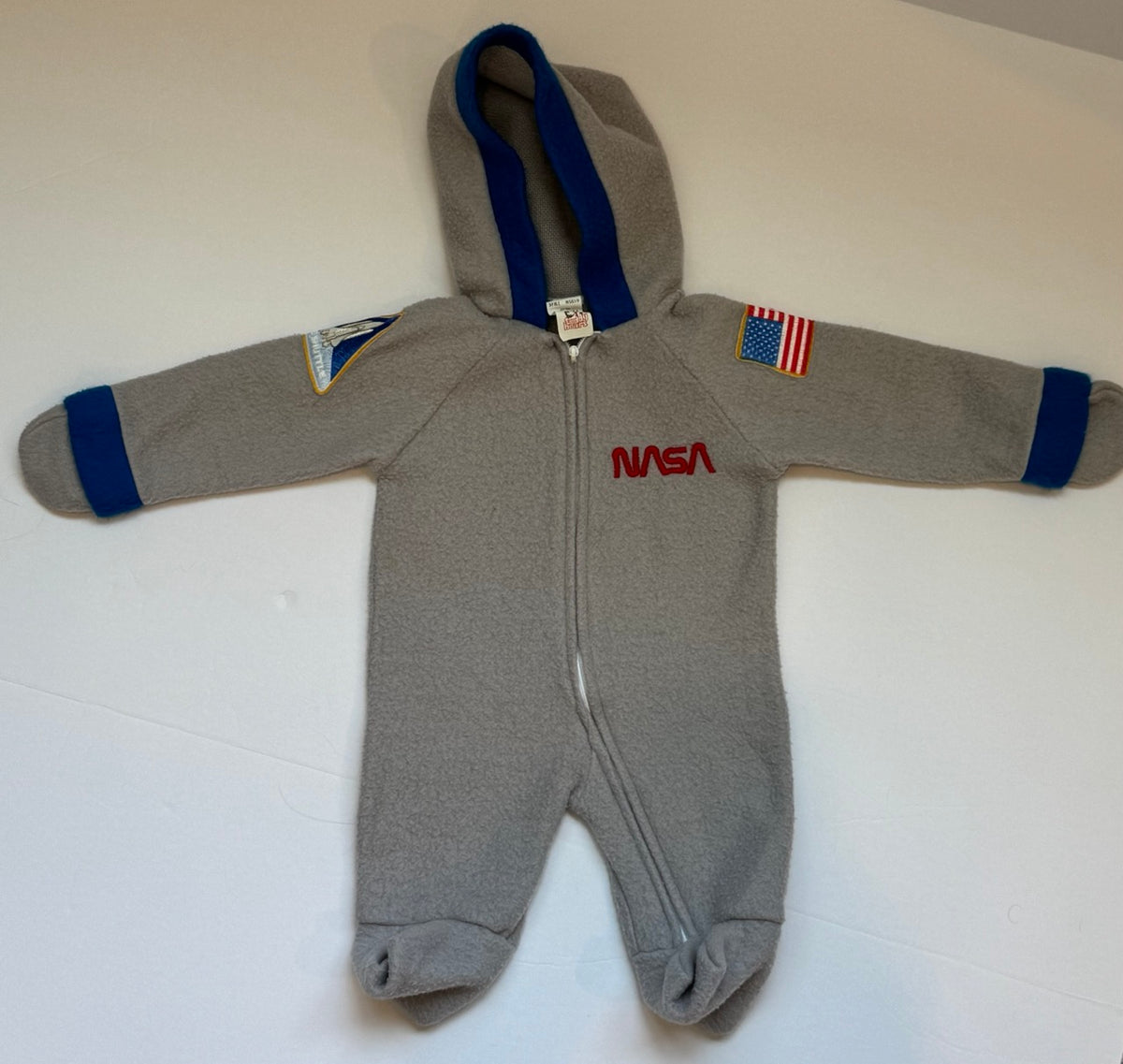 #82 Vintage 1980s Teddy Bears NASA Fleece Bunting Size 0-6M