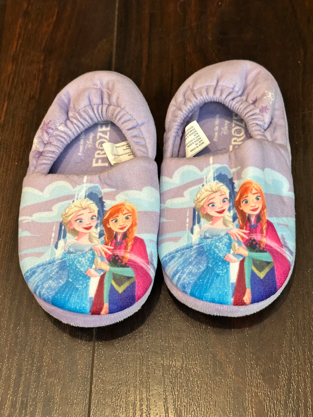 #48 Frozen Slippers Girls 7-8 NWOT