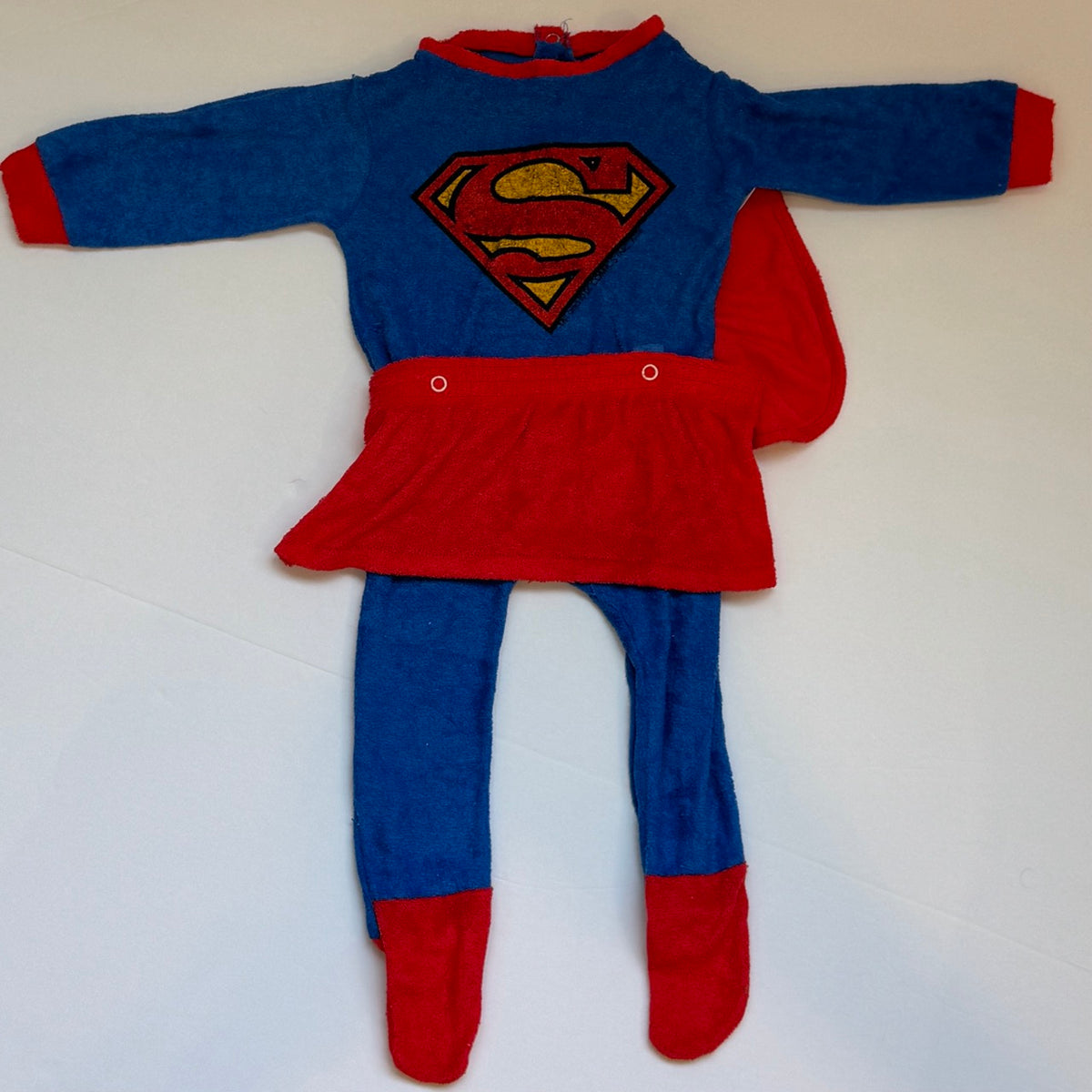 #82 Vintage 1980s Superwoman Costume Girls Size 12-18M