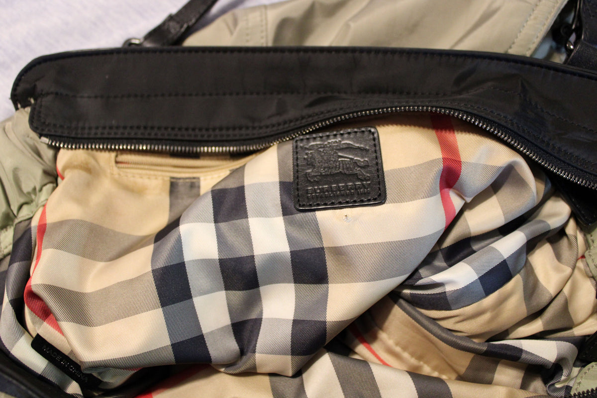#168 Burberry Nylon Buckleigh packable totebag in beige (originally purchased for $345)