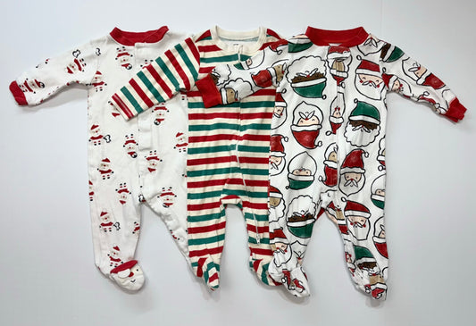 Seller 189 6m Footed Holiday Pajamas Bundle (3) VGUC