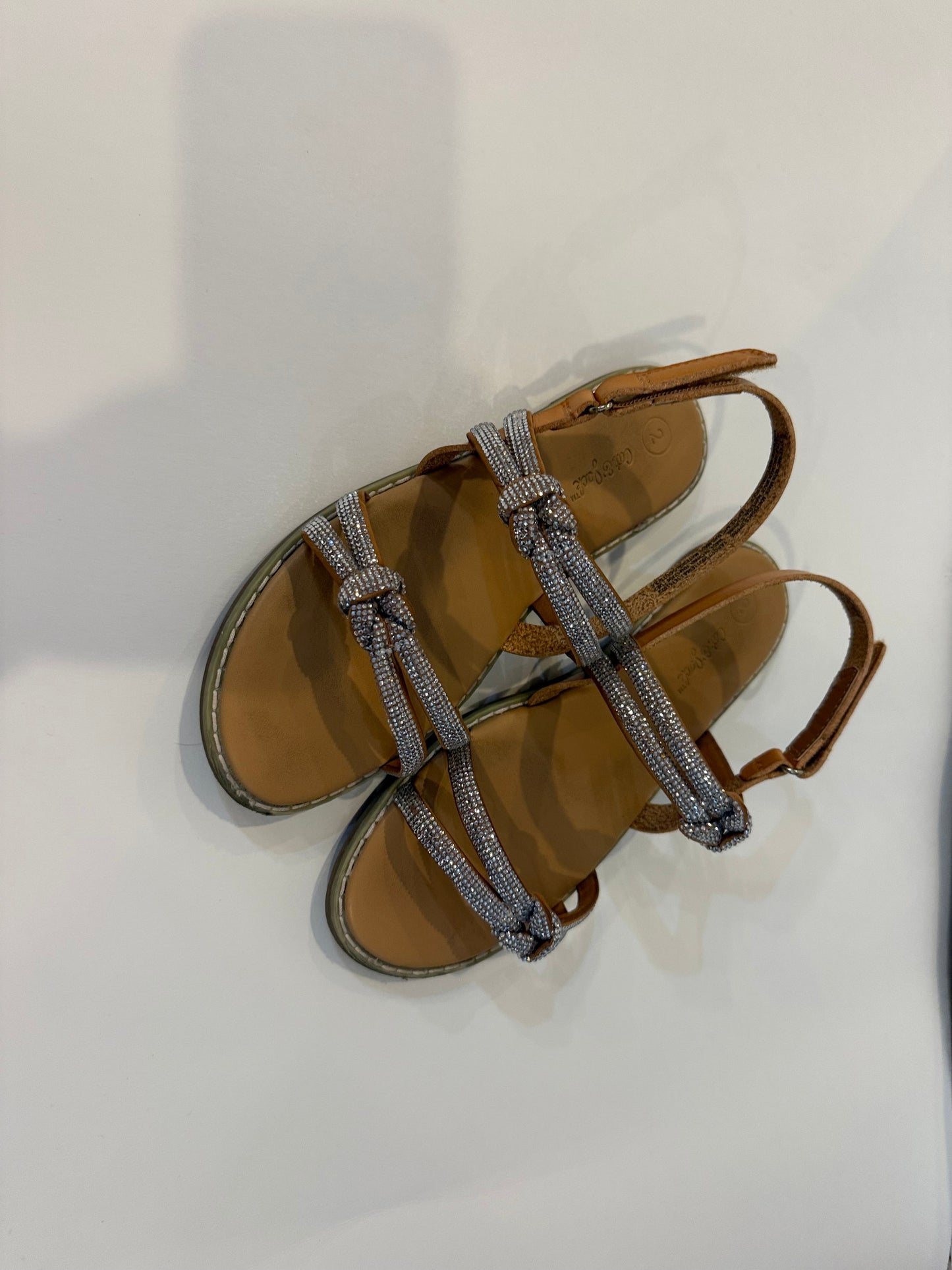 Seller #142 Girls Cat & Jack brown/silver sandals-size 2
