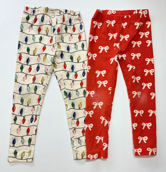 Seller 189 Girls 4T (100cm) Hanna Andersson Holiday Leggings Bundle GUC (see description)