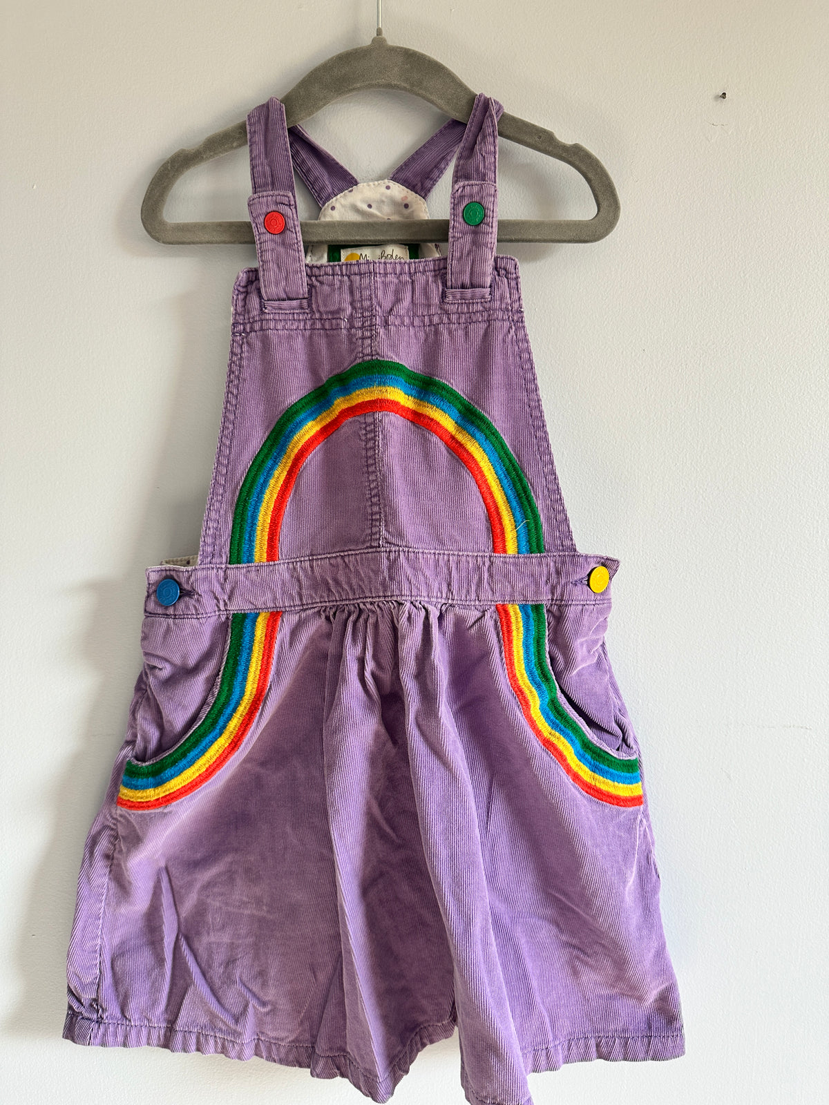 #48 Mini Boden Purple Rainbow Cord Jumper 6/7