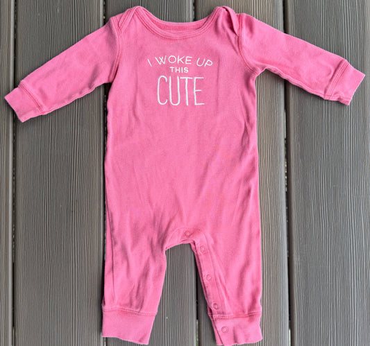 #28 Carters I Woke Up this Cute Onesie, size 6m