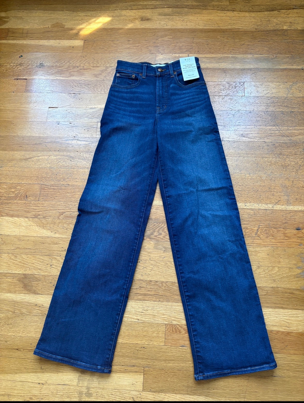 #116 Madewell The Perfect vintage wide leg jeans size 23
