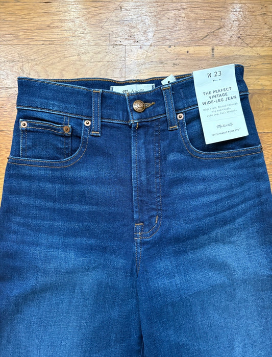 #116 Madewell The Perfect vintage wide leg jeans size 23