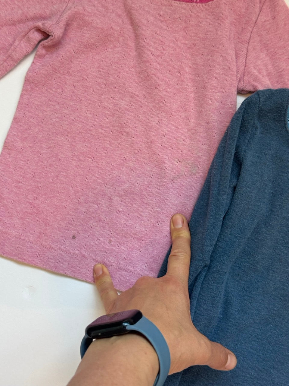 #82 Mini Boden Shirt Bundle Pink/Blue Girls Size 2T