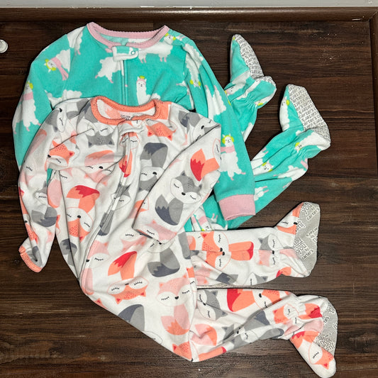 #48 Carters Fleece Sleeper Bundle 2t