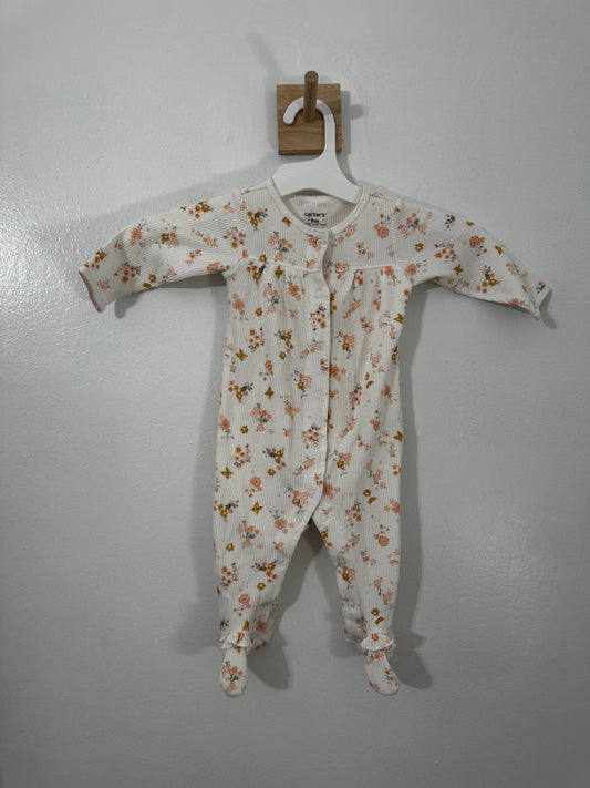 #111 Girls Footie Pajama Carters 9 Month Floral