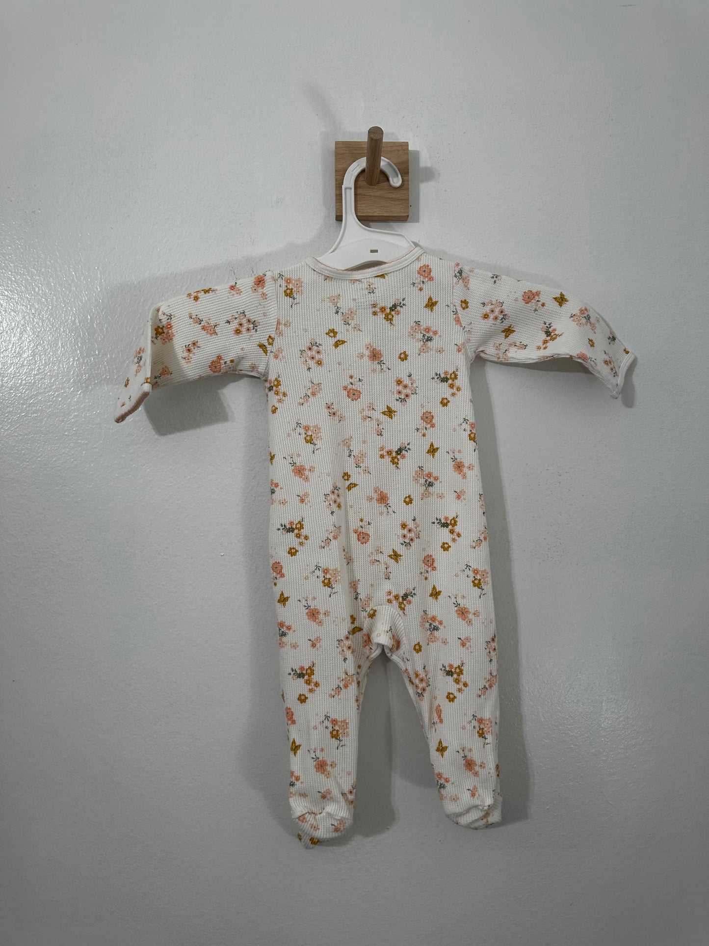 #111 Girls Footie Pajama Carters 9 Month Floral