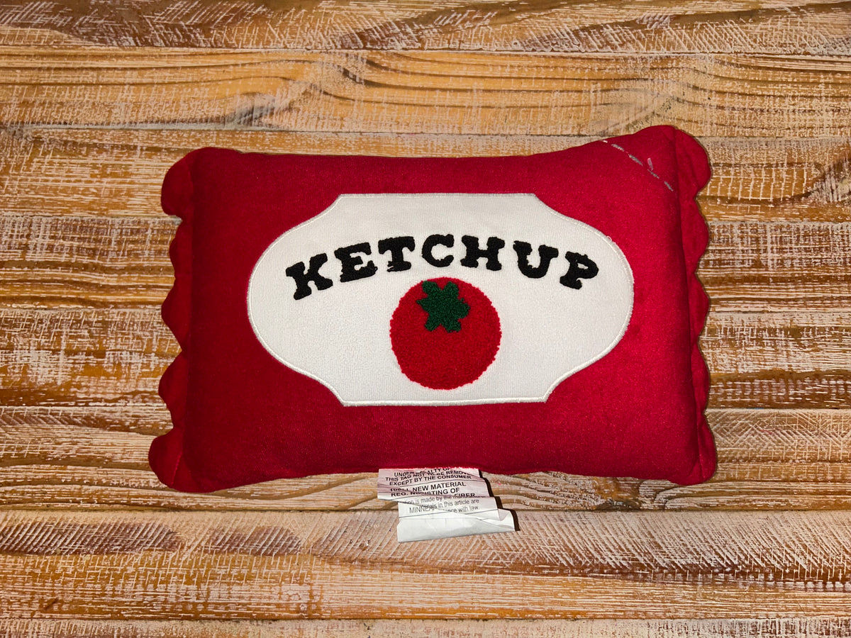 #4 Small Red Ketchup Packet Pillow NWOT
