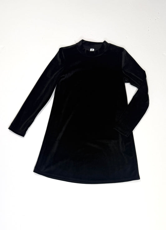 155 Girls Black Velour Dress VGUC Size Large