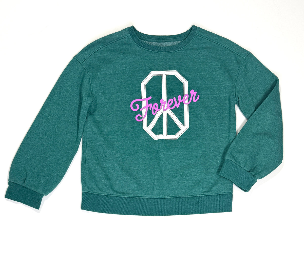 155 Girls Cat and Jack Size Large Peace Sweatshirt EUC