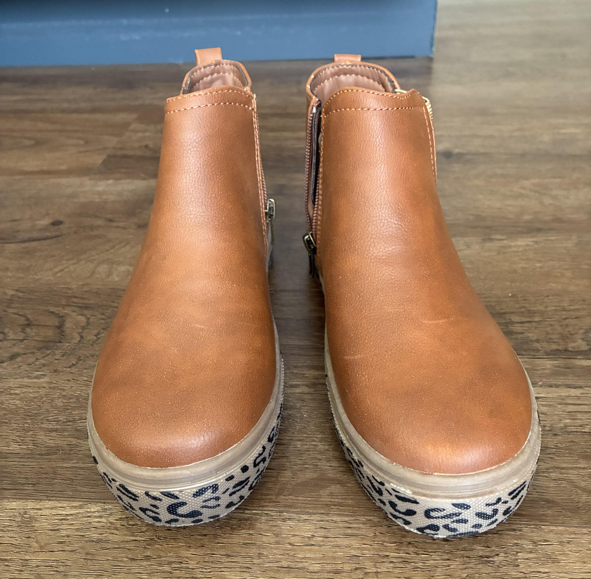 #126 EUC Land's End Brown Boots Girls 2