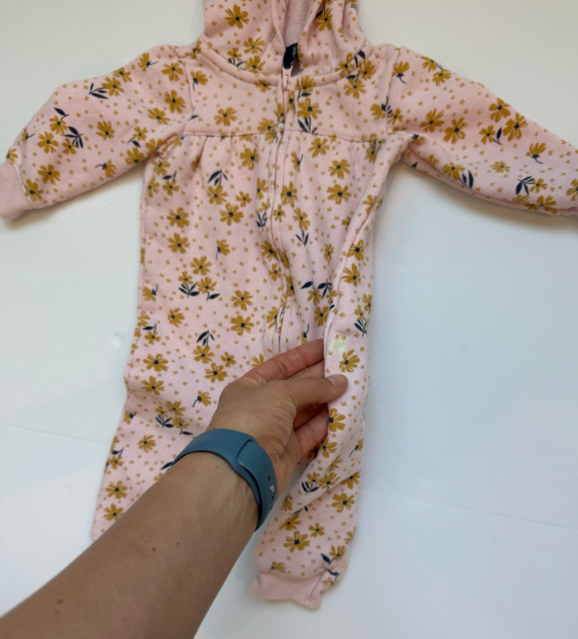#82 Carter's Pink Fleece Jumpsuit Girls Size 12m