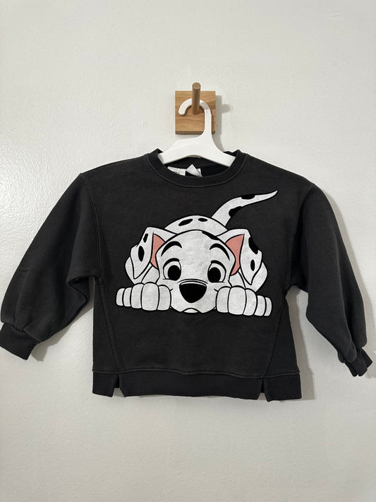 #111 Zara Kids Disney 101 Dalmations Dog Sweatshirt Size 7