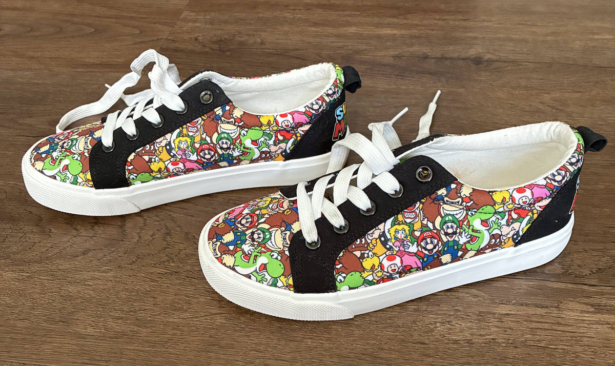 #126 NWOT Super Mario Character Sneakers Boys 3
