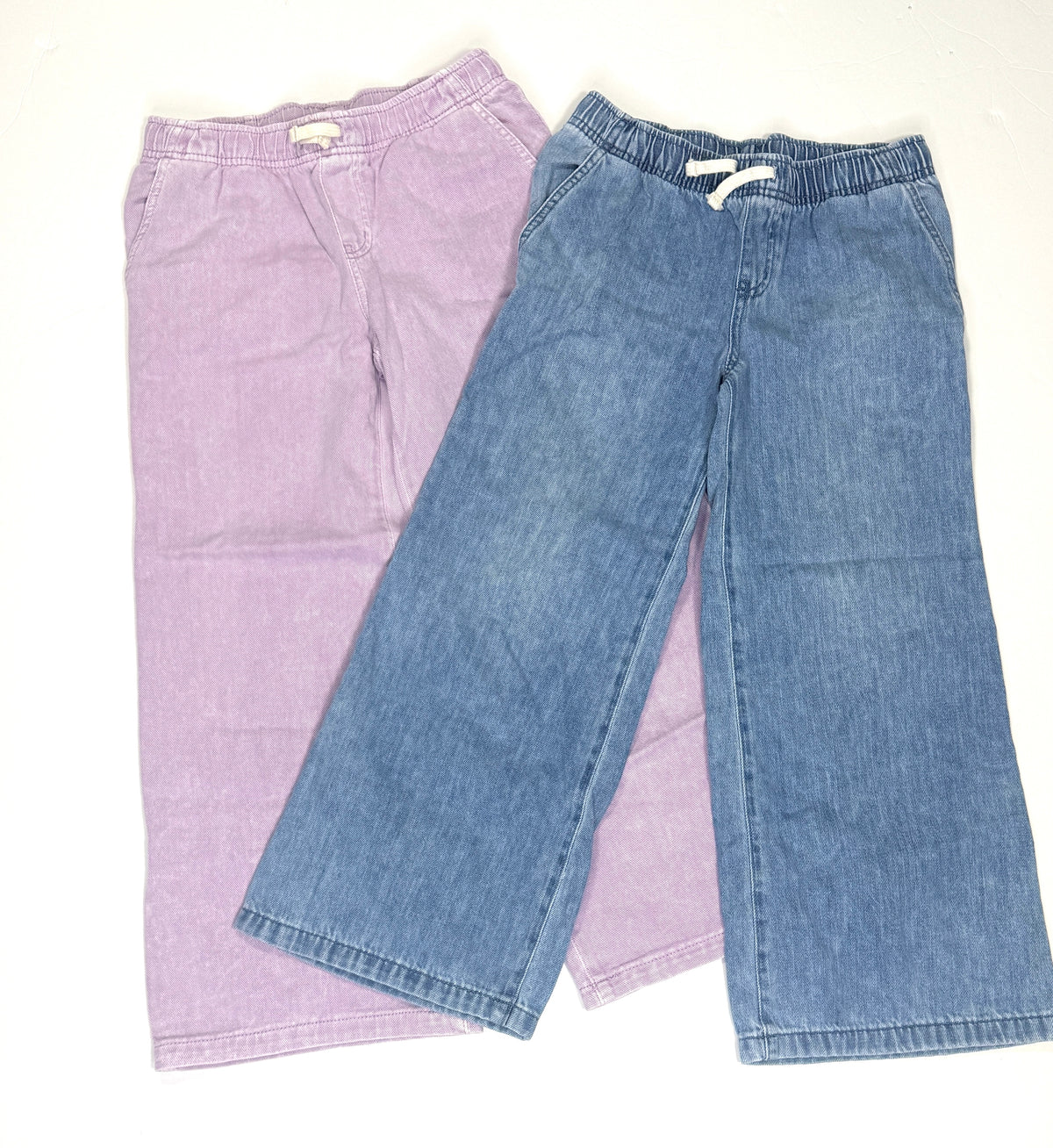 155 Girls Cat and Jack Size L Wide Leg Jean Bundle EUC