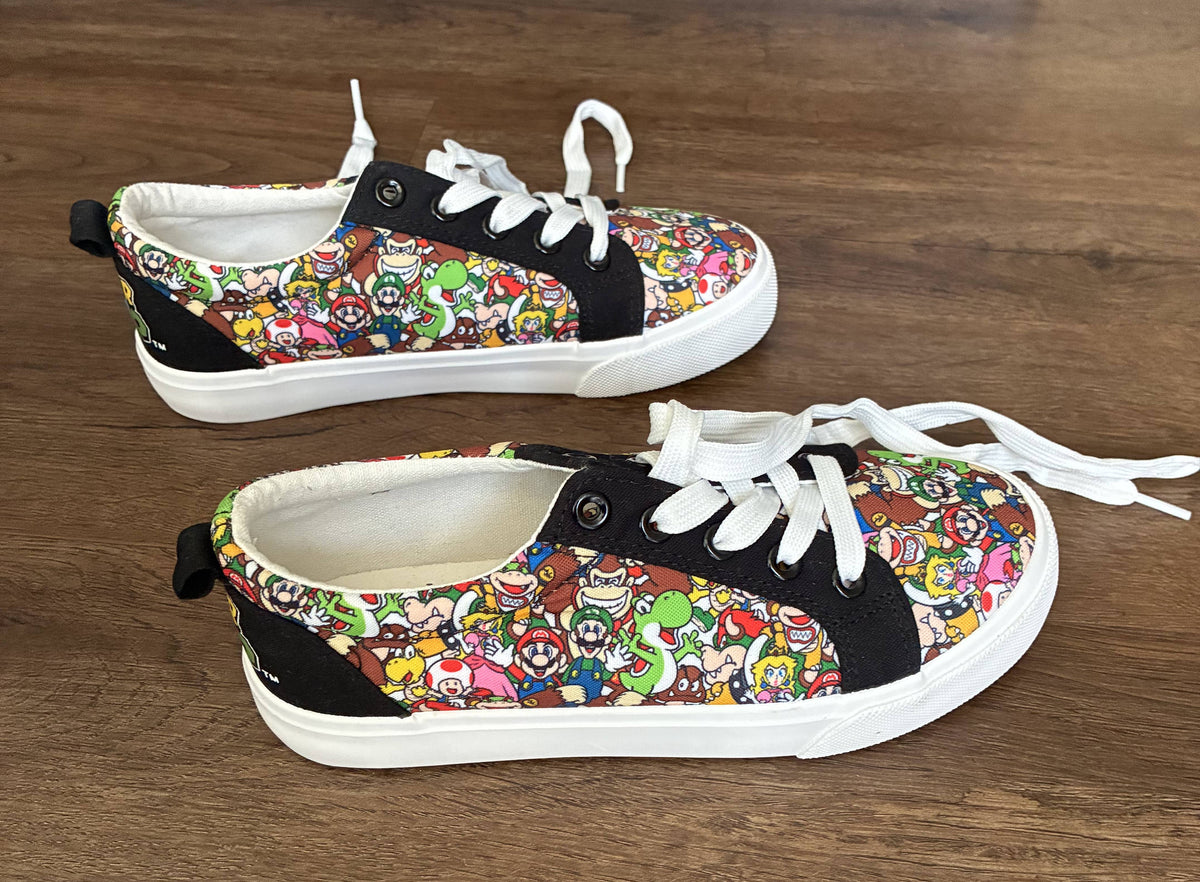 #126 NWOT Super Mario Character Sneakers Boys 3