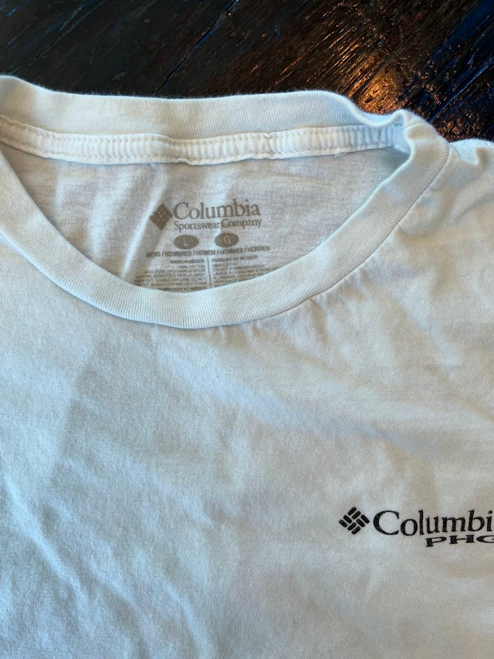 Seller #94: Men's PHG Columbia Shirt, Dog, Size L