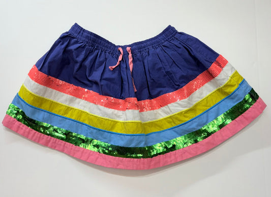 Seller 189 Girls 5-6Y Boden Rainbow Sequin Skirt GUC