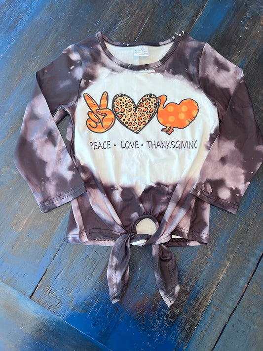 Seller #94: Toddler Girls Long Sleeve Thanksgiving T-Shirt, Size L