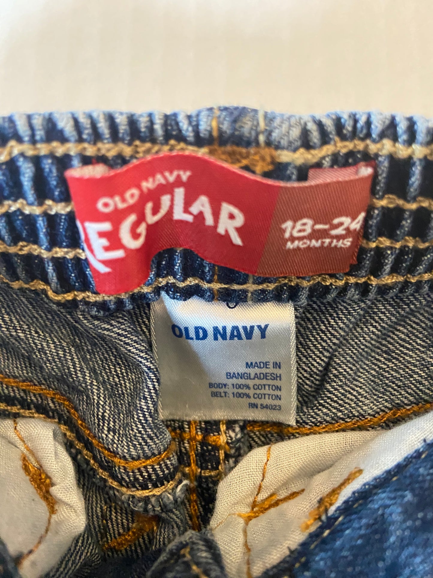 Size 18-24 mos, Girls Old Navy Jeans with belt