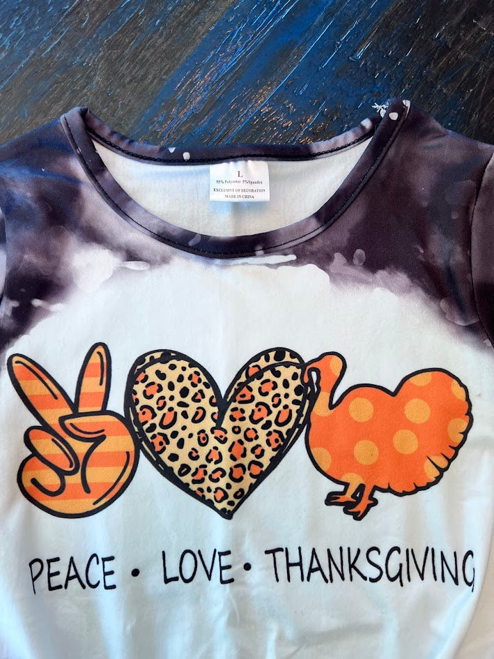 Seller #94: Toddler Girls Long Sleeve Thanksgiving T-Shirt, Size L