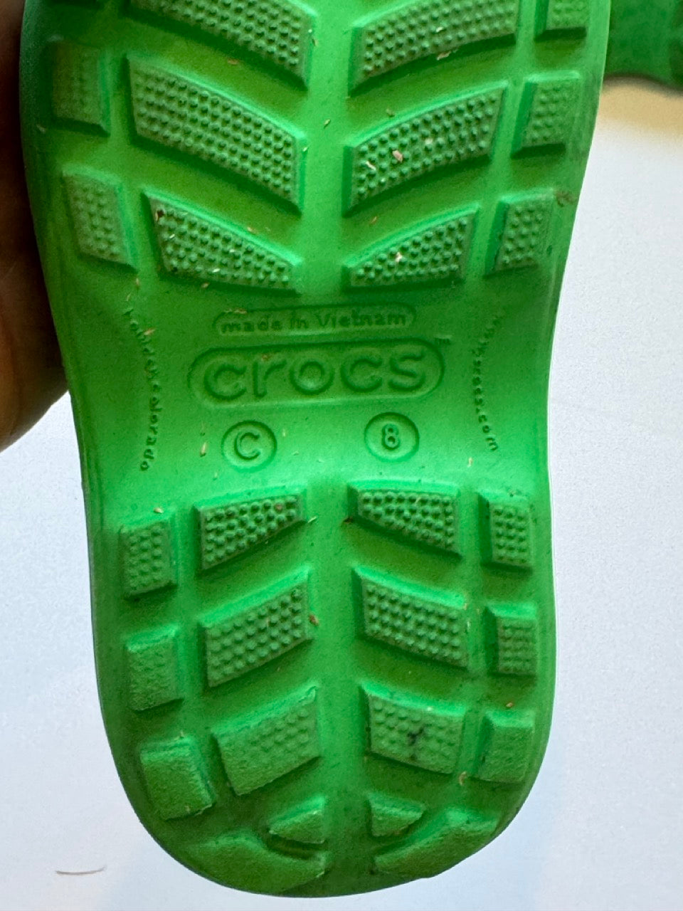 #82 Crocs Green Rainboots Size 8C