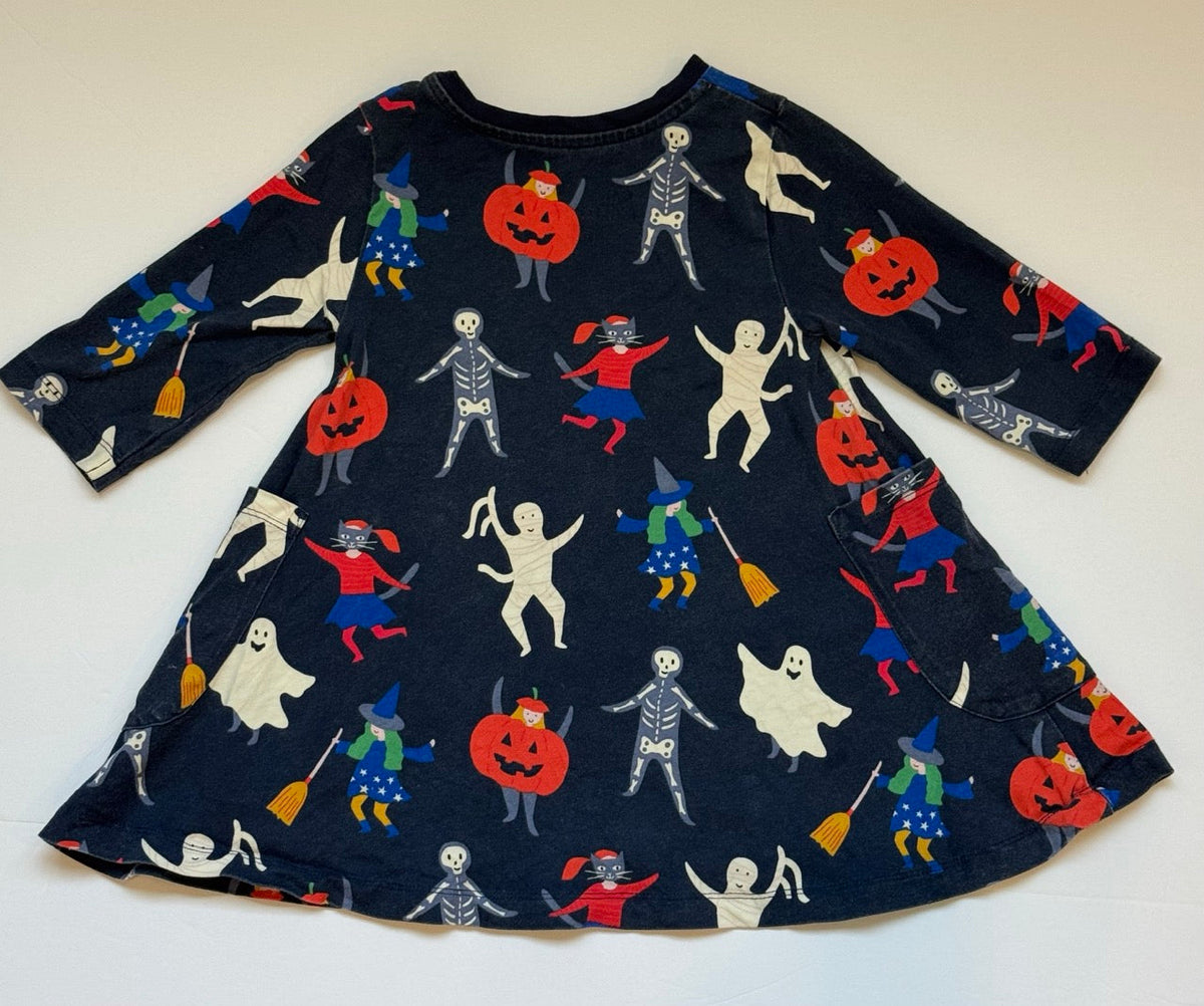 #82 Mini Boden Navy Blue Halloween Dress Girls Size 2T
