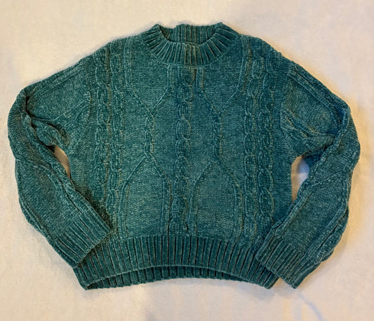 Seller #80 - Girls size XL (14/16) Jessica Simpson teal chenille sweater