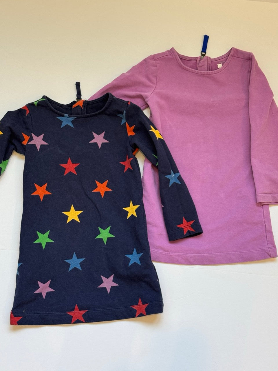 #82 Primary Dress Bundle (Rainbow Stars, Light Purple) with Pockets Girls Size 2T