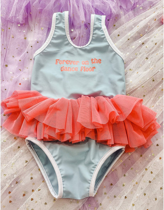 #198- Girls, Boutique, “Forever on the Dance Floor” Tutu Leotard, NWT- Size 5-6