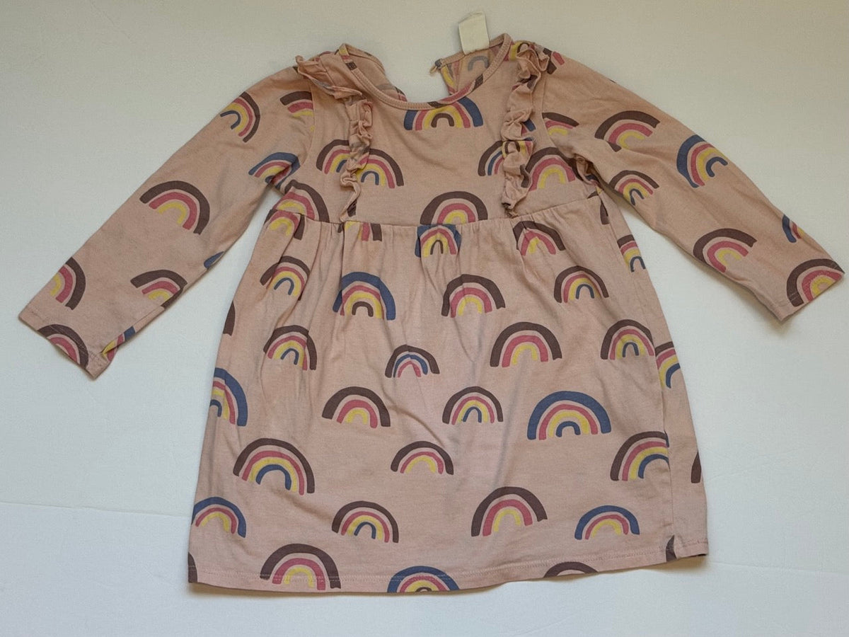#82 H&M Pink Rainbow Dress Girls Size 2T