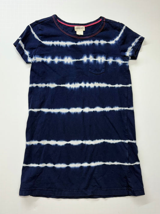 Seller 189 Girls 4T Crewcuts Blue Tie Dye Short Sleeve T-Shirt Dress EUC