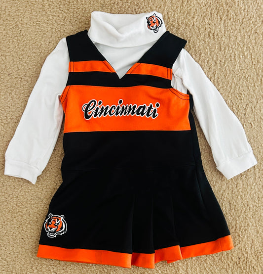 #15 *Reduced* Bengals 2t Cheer Outfit with Embroidered Turtleneck